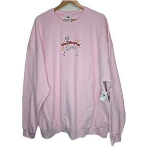 Disney Parks Walt Disney World Christmas Mickey Pink Sweatshirt XXL NWT
